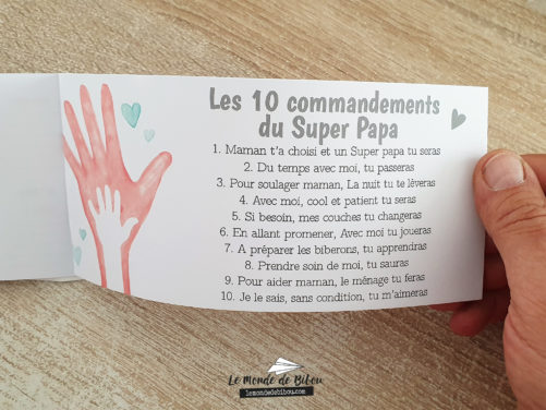 Chéquier du jeune papa