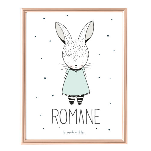 Affiche Prénom Petit Lapin