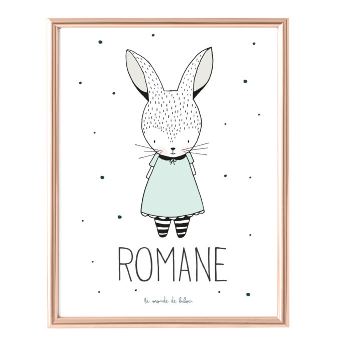 Affiche Prénom Petit Lapin