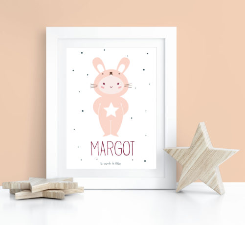 Affiche Prénom Mon Petit Lapin