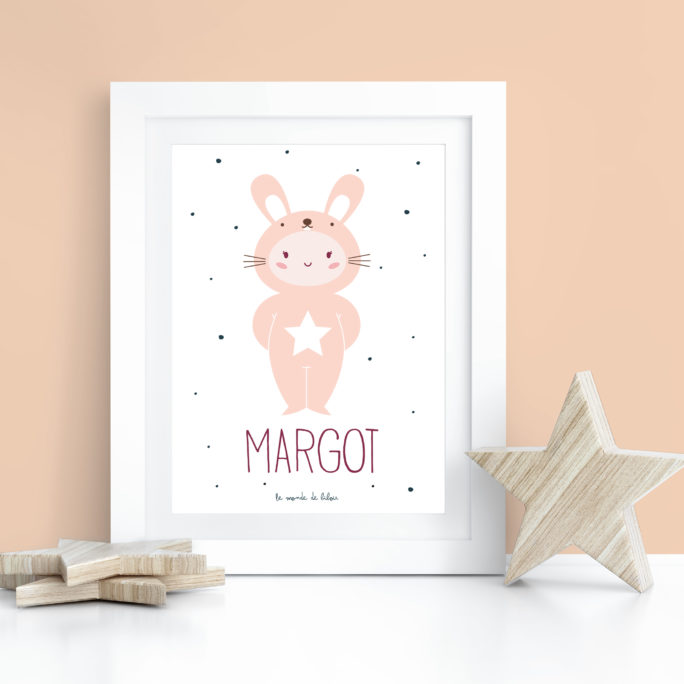 Affiche Prénom Mon Petit Lapin