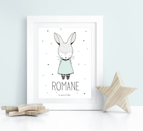 Affiche Prénom Petit Lapin