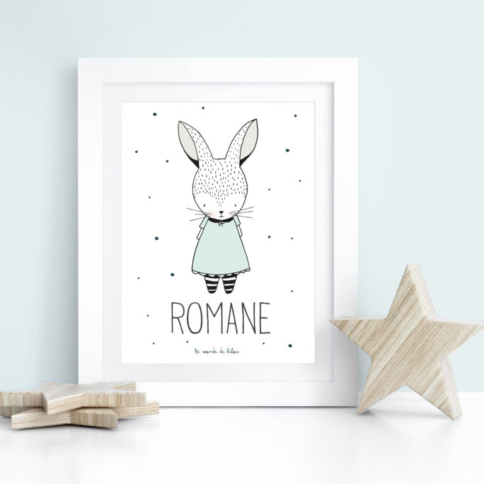 Affiche Prénom Petit Lapin