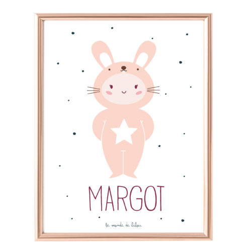 Affiche Prénom Mon Petit Lapin