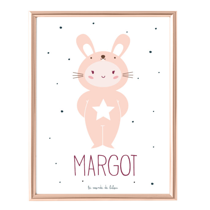 Affiche Prénom Mon Petit Lapin