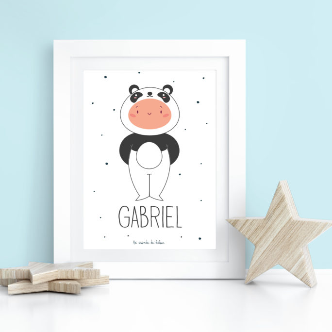 Affiche Prénom Mon Petit Panda