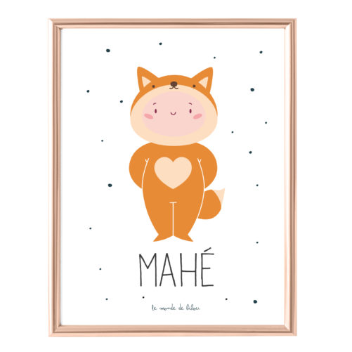 Affiche Prénom Mon Petit Renard