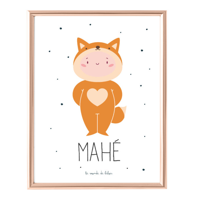 Affiche Prénom Mon Petit Renard