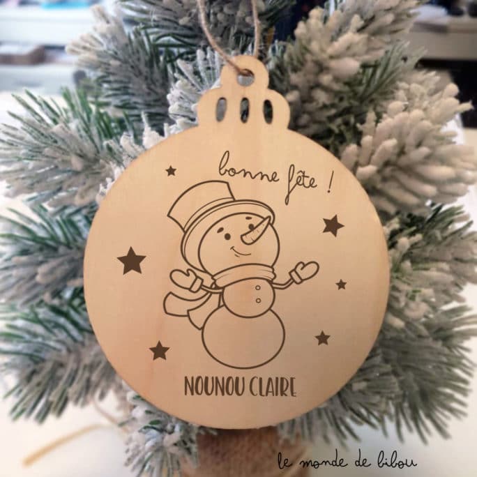 Boule de Noël Bonhomme de neige