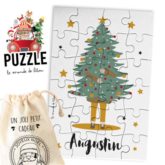 Puzzle Sapin de Noël personnalisé