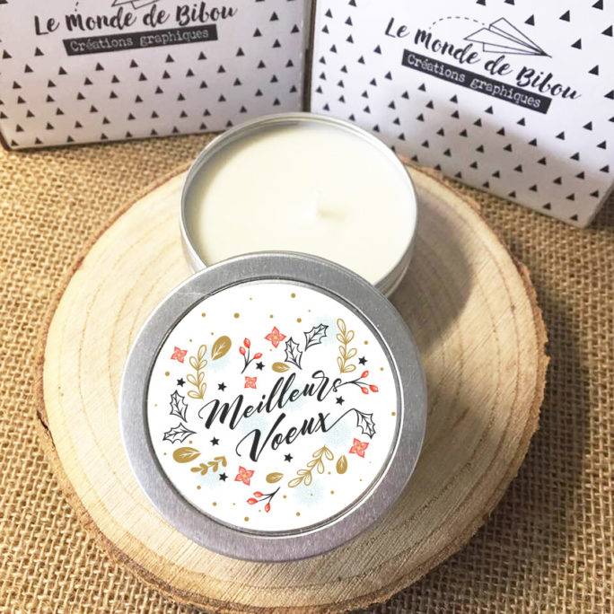Bougie de Table Meilleurs Voeux