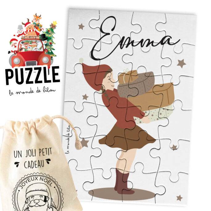 Puzzle Noël Lutin Fillette Garçon