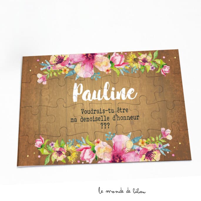 Puzzle demande Demoiselle d'honneur florale