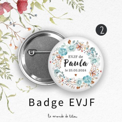 Lot 5 Badges personnalisé EVJF