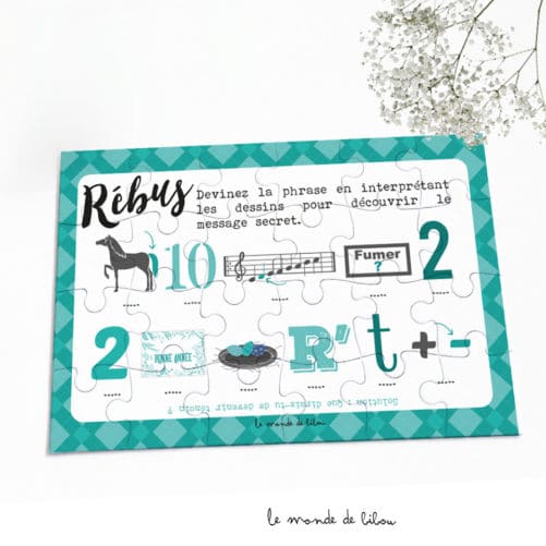 Puzzle rébus demande Témoin homme
