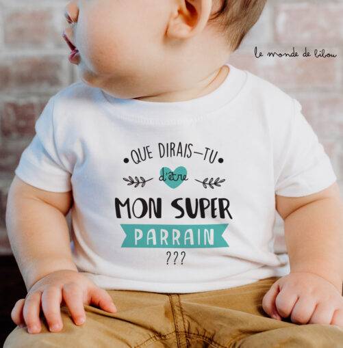 T-shirt bébé demande Parrain