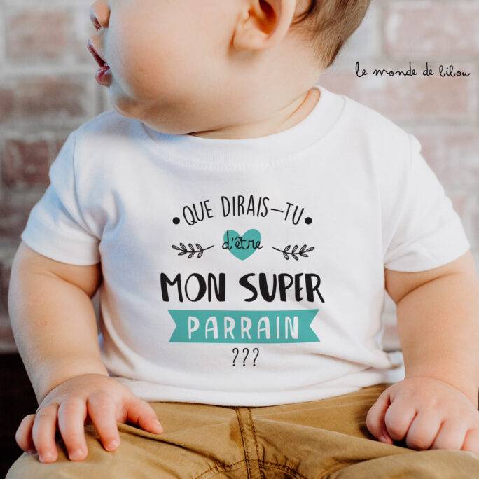 T-shirt bébé demande Parrain