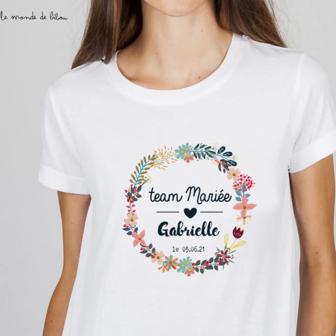 T-shirt EVJF Team de la mariée