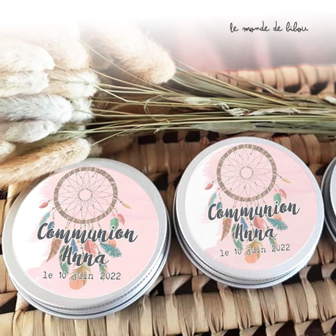 Boîte à dragées attrape rêves boho