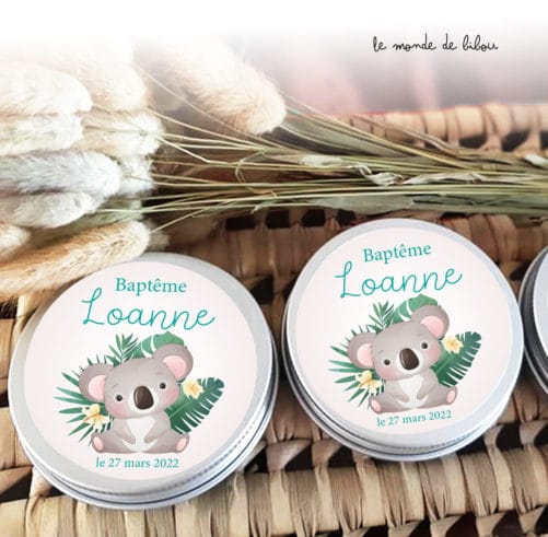 Boîte à dragées personnalisée koala