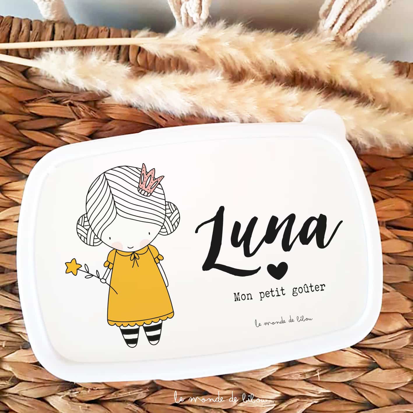 Boîte à Goûter personnalisée Princesse