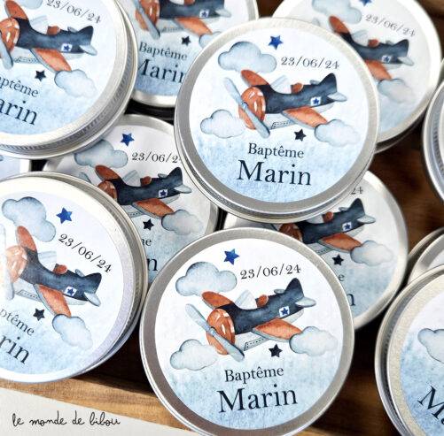 Boîte à dragées personnalisée avion
