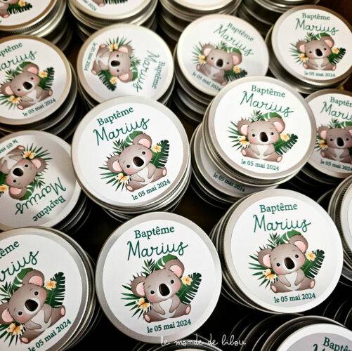Boîte à dragées personnalisée koala