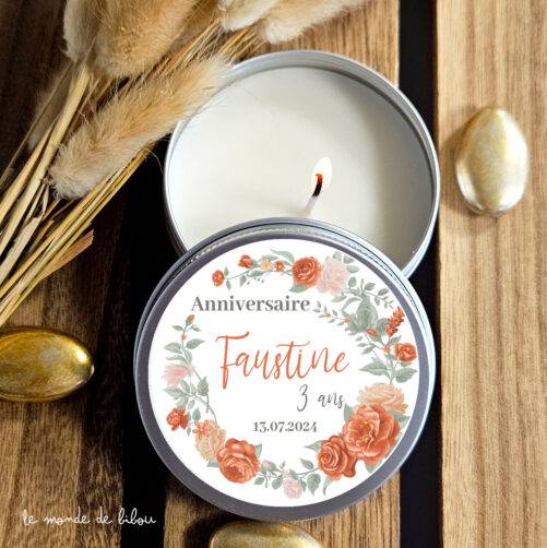 Lot de 10 bougies fleurs