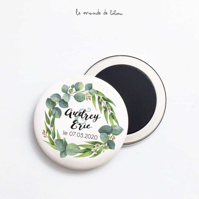 Magnet Mariage Couronne d'Eucalyptus