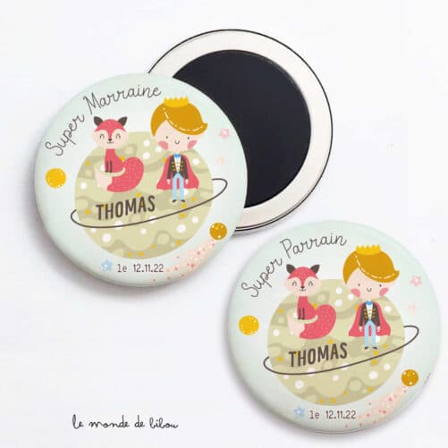Duo Magnets Parrain Marraine Petit prince