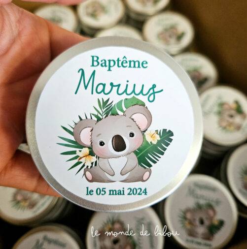 Boîte à dragées personnalisée koala