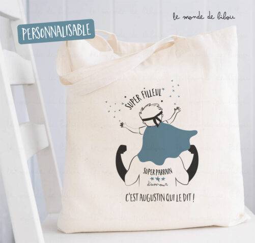Sac personnalisé pour super parrain
