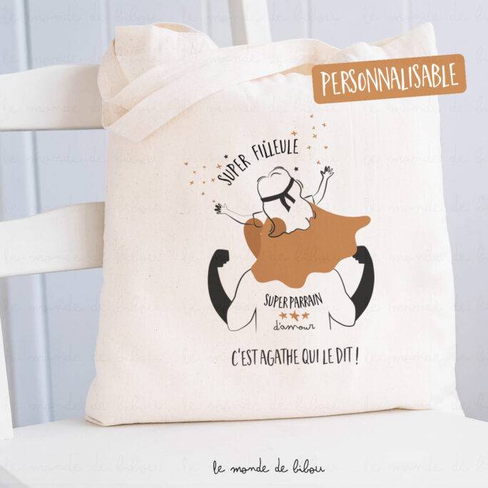 Sac personnalisé pour super parrain
