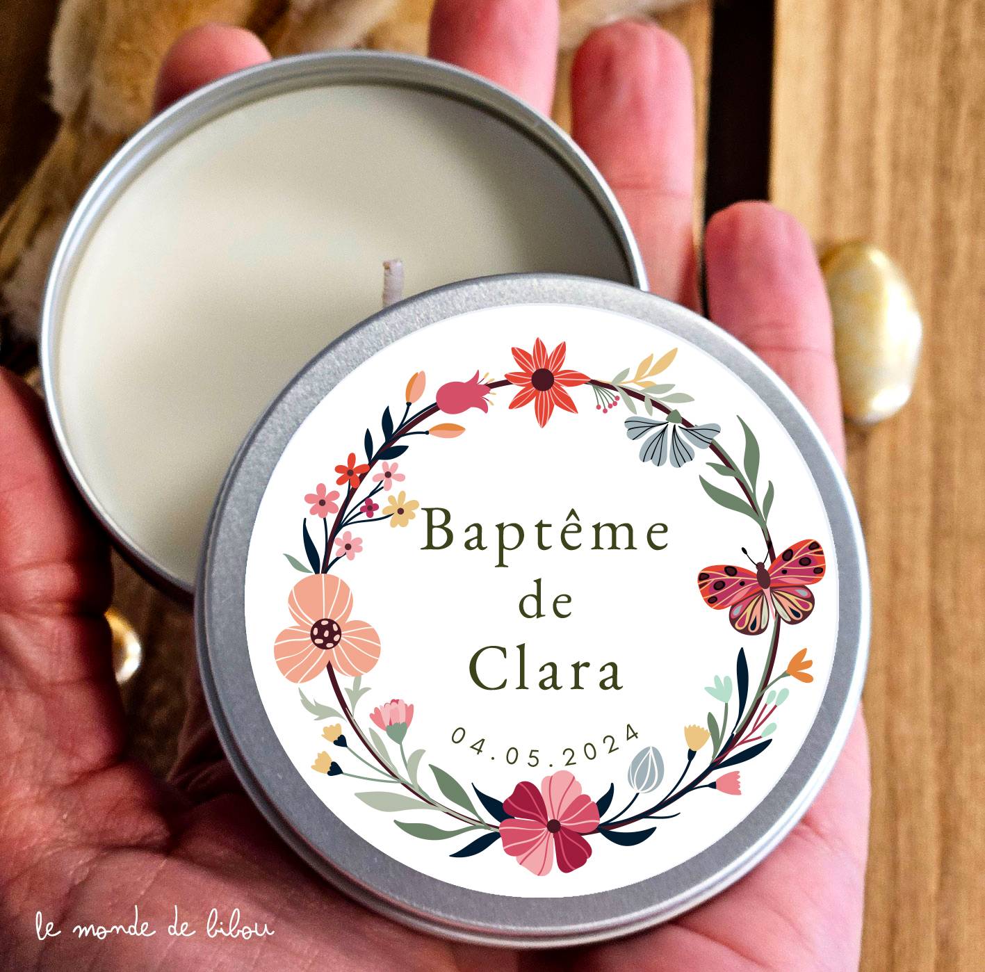 Lot de 10 bougies fleurs