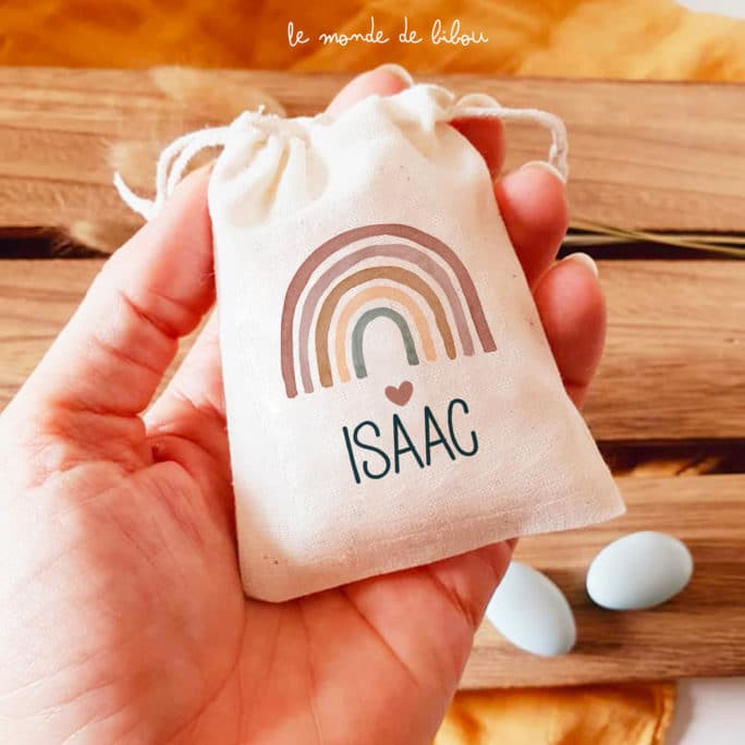 Sac à dragées Rainbow fille