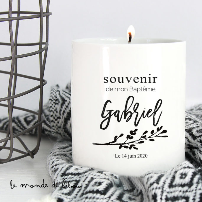 Bougie Souvenir de mon Baptême