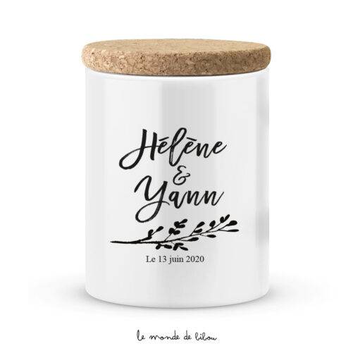 Bougie personnalisée Mariage