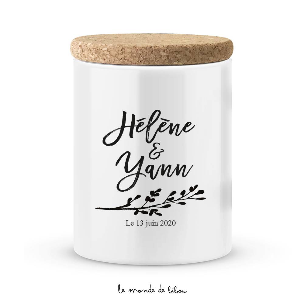Bougie personnalisée Mariage