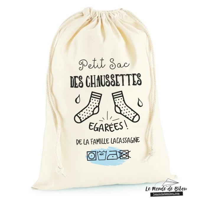 Sac personnalisé pour chaussettes égarées