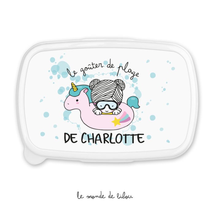 Boîte à Goûter Bouée licorne fille