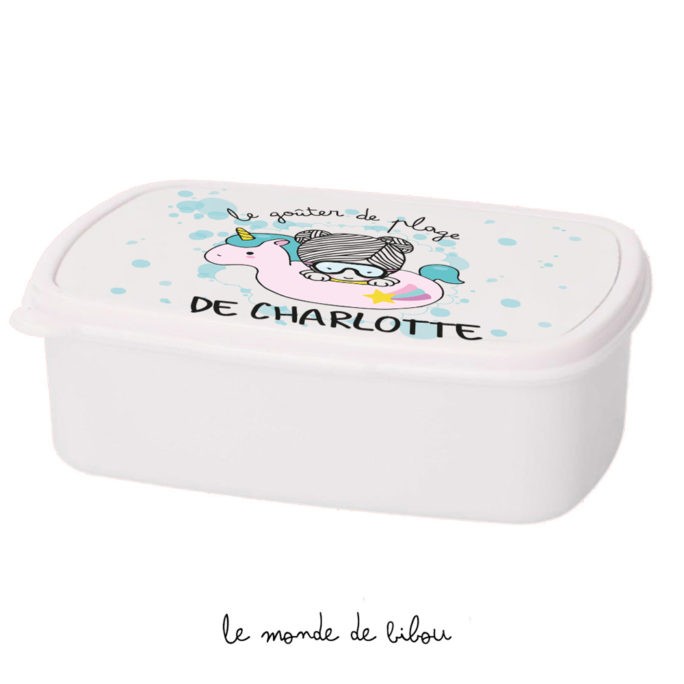Boîte à Goûter Bouée licorne fille