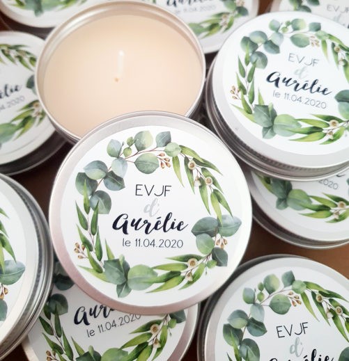 Lot de 12 bougies EVJF Eucalyptus