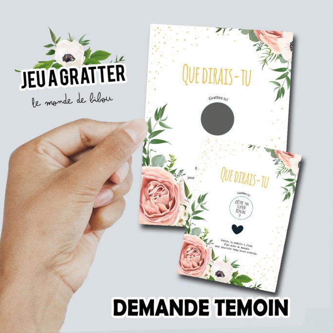 Carte à gratter Demande Témoin