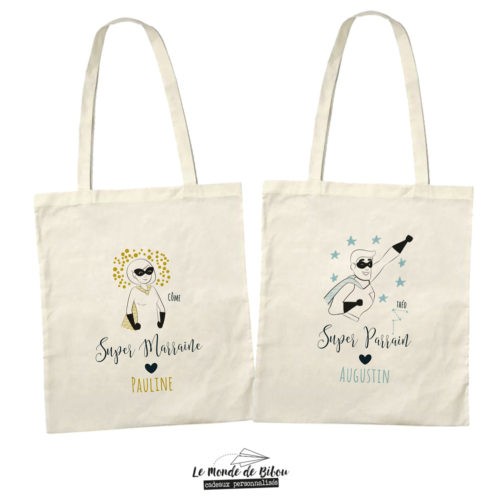 Sacs Parrain Marraine Super héros