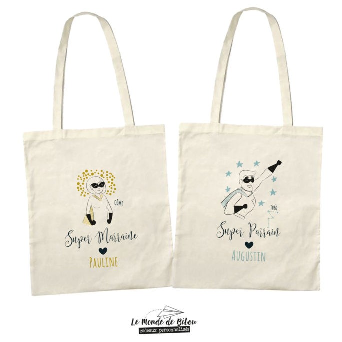 Sacs Parrain Marraine Super héros