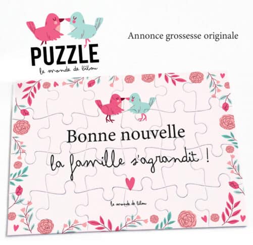 Puzzle annonce grossesse personnalisable