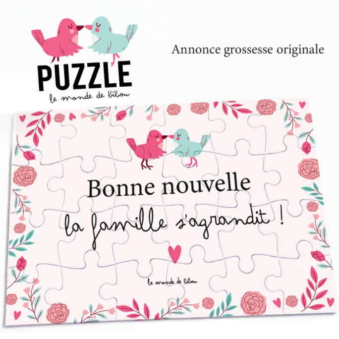 Puzzle annonce grossesse personnalisable