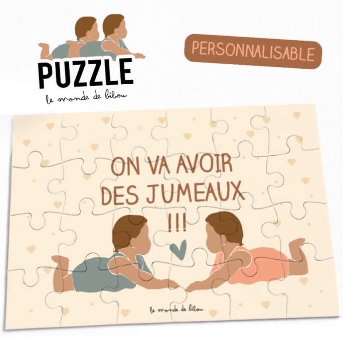 Puzzle annonce grossesse Jumeaux