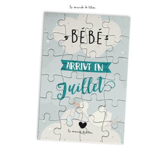 Puzzle personnalisable Bébé arrive