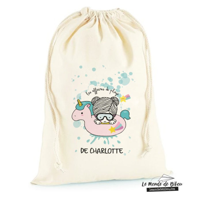Sac rangement Bouée Licorne fille